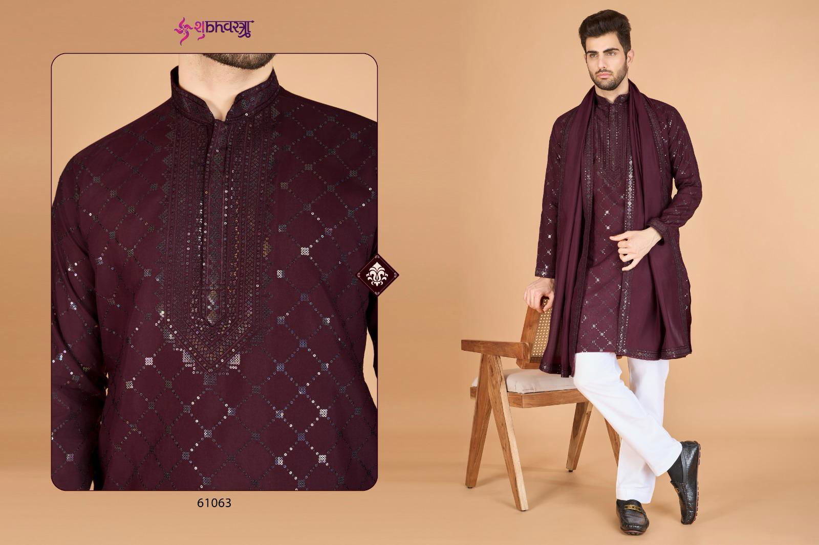 Vastra Mantra By Shubhvastra Viscose Silk Mens Kurta With Dupatta Wholesale Online